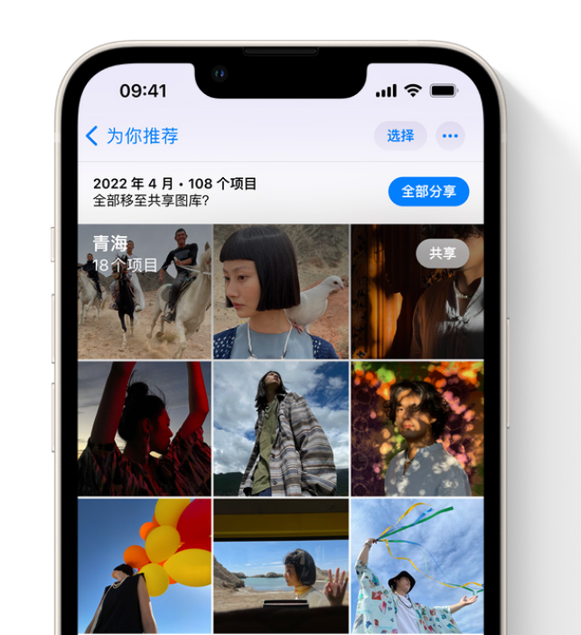 七叉镇苹果维修网点分享在 iPhone 上使用共享图库 